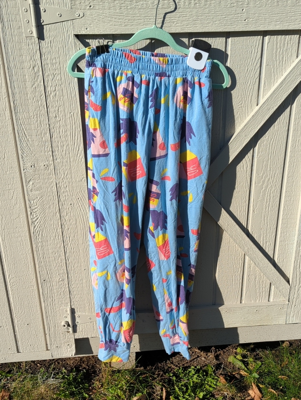 Nooworks Light Blue Sweatpants Pants with Colorful Popsicle Print
